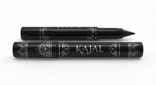 Traditional Kajal Pencil - 2 Pcs Smudge-Proof Black Kohl Eyeliner for Bold Eyes