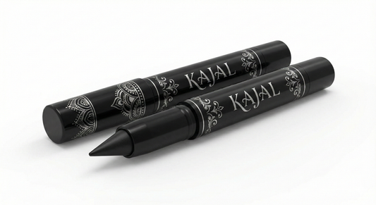 Traditional Kajal Pencil - 2 Pcs Smudge-Proof Black Kohl Eyeliner for Bold Eyes